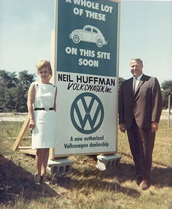 Neil and Ethel Huffman - Volkswagen Ground Breaking 1969